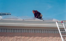 Industrial Skylight Installation Multiple Acrylic